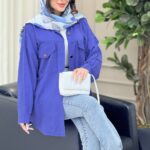 شومیز کتان کاغذی کد:1093 - Image 7