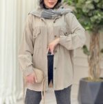 شومیز کتان کاغذی کد:1093 - Image 3