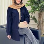 شومیز کتان کاغذی کد:1093 - Image 2