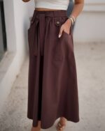 دامن لینن جیب دار کد:1069 - Image 14