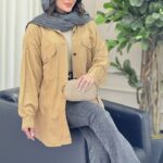 شومیز کتان کاغذی کد:1093