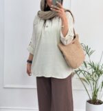 شومیز جلوبسته لینن کد:1134 - Image 5