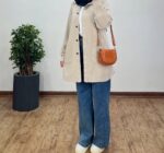 مانتو کتان کاغذی قدبلند کد:1137 - Image 7