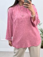 شومیز جلوبسته لینن کد:1134 - Image 6