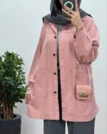 مانتو کتان کاغذی قدبلند کد:1137 - Image 14