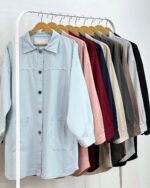 مانتو کتان کاغذی قدبلند کد:1137