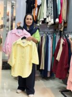 مانتو لینن استین سه ربع کد:1171