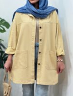 مانتو کتان کاغذی قدبلند کد:1137 - Image 18