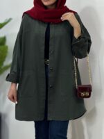 مانتو کتان کاغذی قدبلند کد:1137 - Image 21