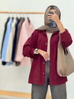 مانتو کتان جیبدار کد:1183 - Image 9