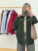 مانتو کتان جیبدار کد:1183 - Image 5