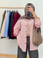 مانتو کتان جیبدار کد:1183