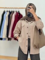 مانتو کتان جیبدار کد:1183 - Image 6