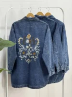 جین گلدوزی کد :1187 - Image 4