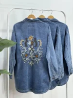 جین گلدوزی کد :1187 - Image 3