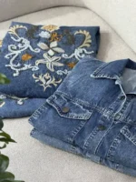 جین گلدوزی کد :1187 - Image 6