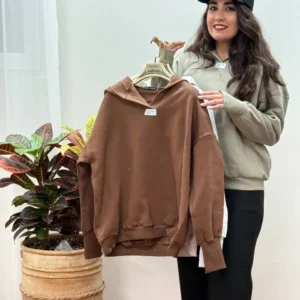 هودی ساده آستین فینگری