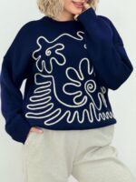 بلوز بافت انتزاعی کد:1219 - Image 10