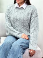 بلوز بافت برگی کد:1249 - Image 6