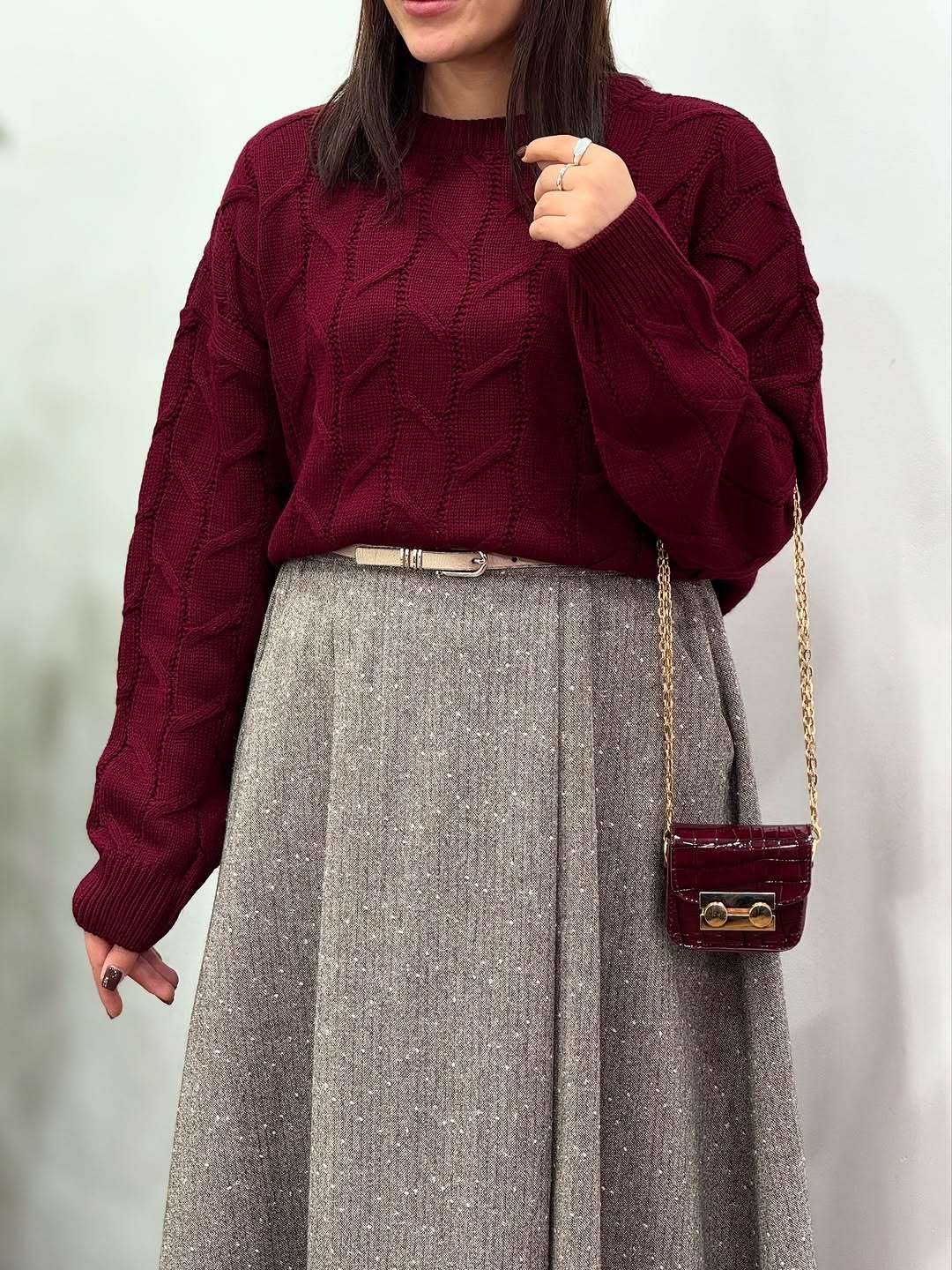 81ab6134daf2d28196fc33c9daab4d54 بلوز بافت برگی کد:1249 - Image 1