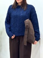 بلوز بافت برگی کد:1249 - Image 5