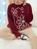 بلوز بافت انتزاعی کد:1219 - Image 9