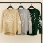 بلوز بافت گل درشت کد:1208 - Image 3