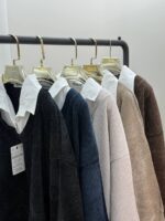 بلوز مخمل یقه سفید کد:1247 - Image 3