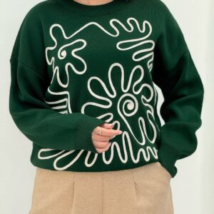 بلوز بافت انتزاعی کد:1219