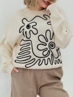 بلوز بافت انتزاعی کد:1219 - Image 2