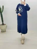 پیراهن بافت گلدوزی کد:1213 - Image 3