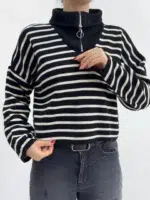 بافت نیم زیپ باکسی کد  : 1238 - Image 5