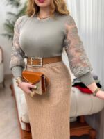 بلوز بافت استین طرحدار:1266 - Image 11