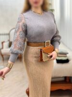 بلوز بافت استین طرحدار:1266 - Image 9