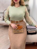 بلوز بافت استین طرحدار:1266 - Image 6